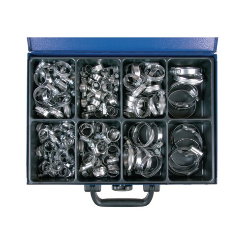 Pack 135 abrazaderas serie ligera B9, material W2, en maletín